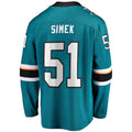 Custom #51 Teal SJS Hockey Shirt Top