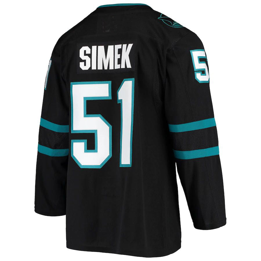 Custom #51 Black SJS Hockey Shirt Top