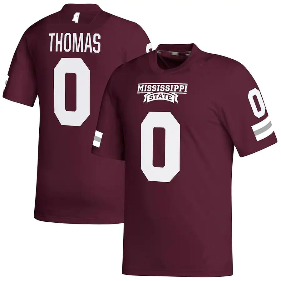 Custom #0 Maroon Football Shirt Top