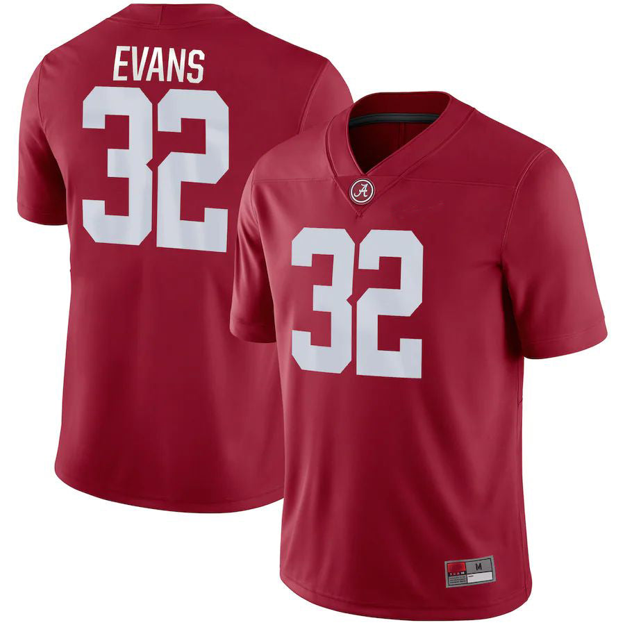 Custom #32 Crimson College Shirt Top