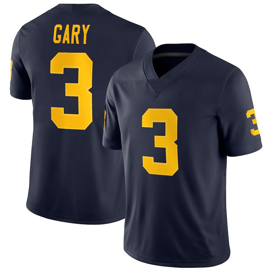 Custom #3 Navy College Shirt Top