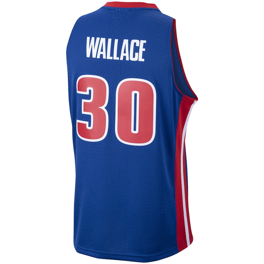 Custom #30 Blue 2003 DET Basketball Shirt Top