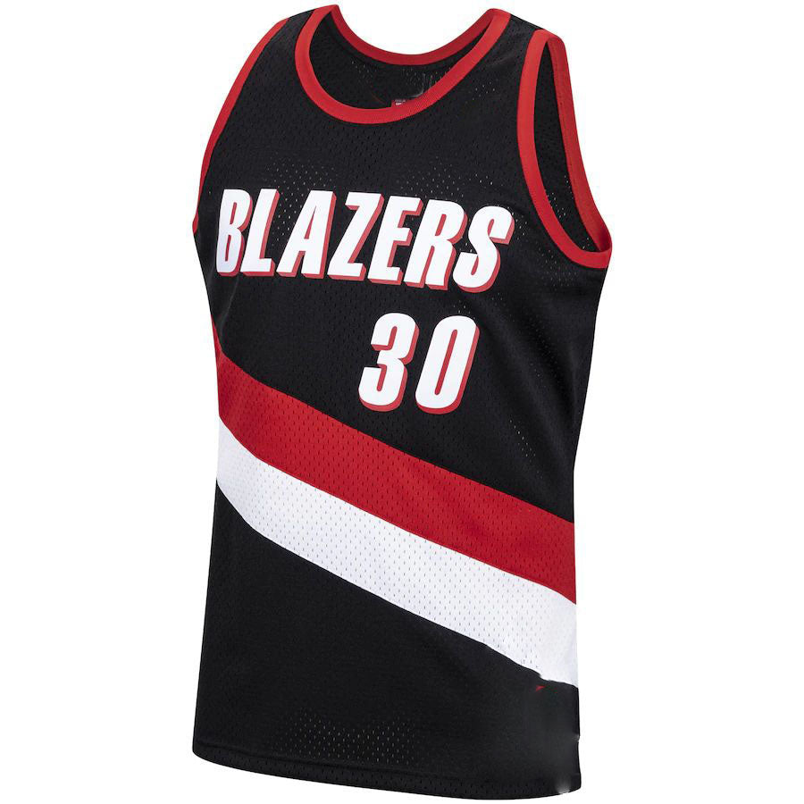 Custom #30 Black 1999 POR Basketball Shirt Top