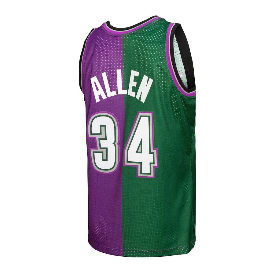 Custom #34 Green 1996 MIL Basketball Shirt Top