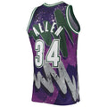 Custom #34 Purple 2000 MIL Basketball Shirt Top
