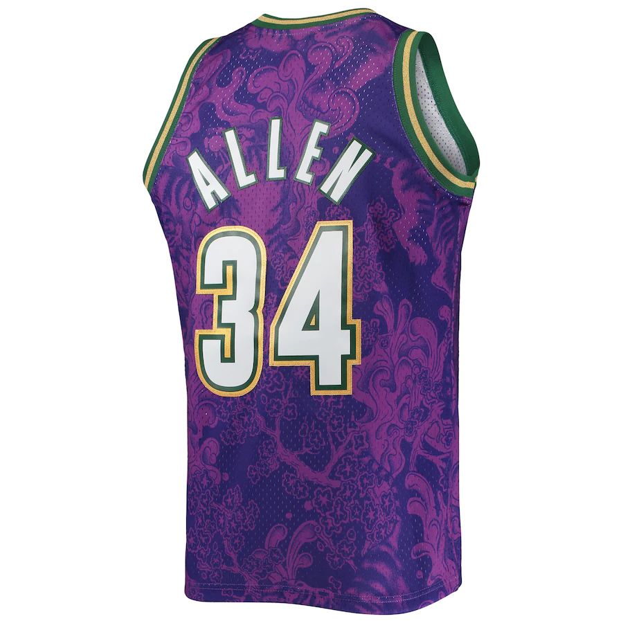 Custom #34 Purple 2000 MIL Basketball Shirt Top