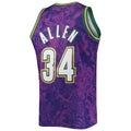 Custom #34 Purple 2000 MIL Basketball Shirt Top