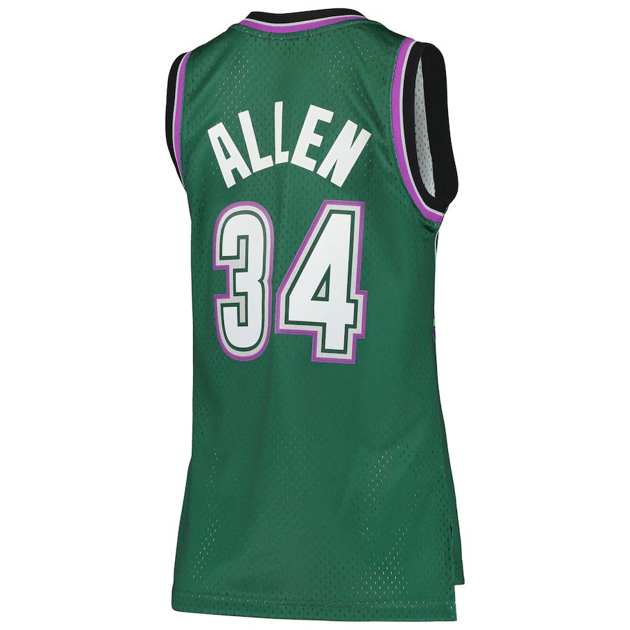 Custom #34 Green 1996 MIL Basketball Shirt Top
