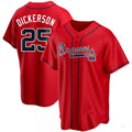 Custom #25 Red ATL Baseball Shirt Top