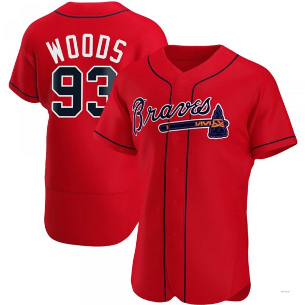 Custom #93 Red ATL Baseball Shirt Top