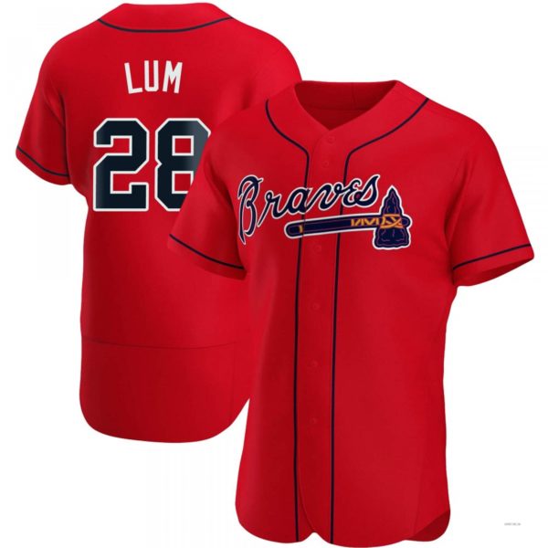 Custom #28 Red ATL Baseball Shirt Top