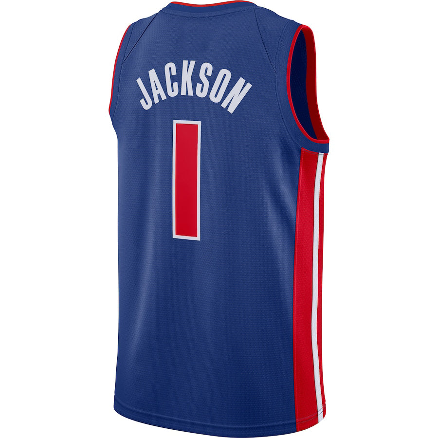 Custom #1 Blue DET Basketball Shirt Top