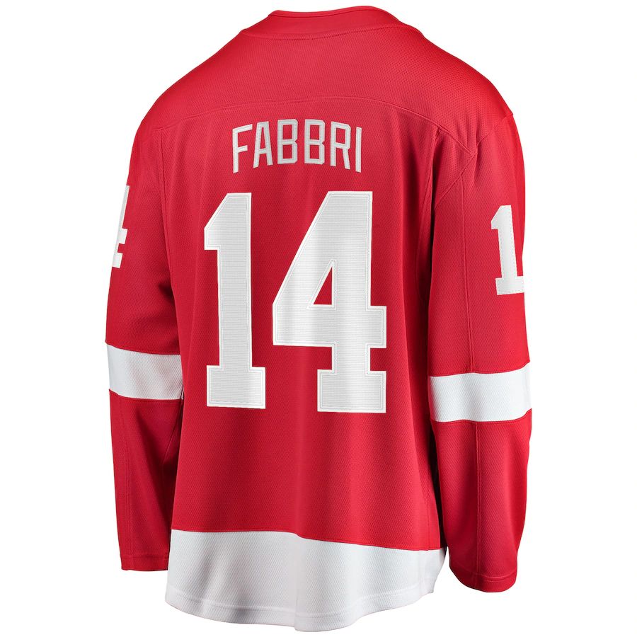 Custom #14 Red DET Hockey Shirt Top