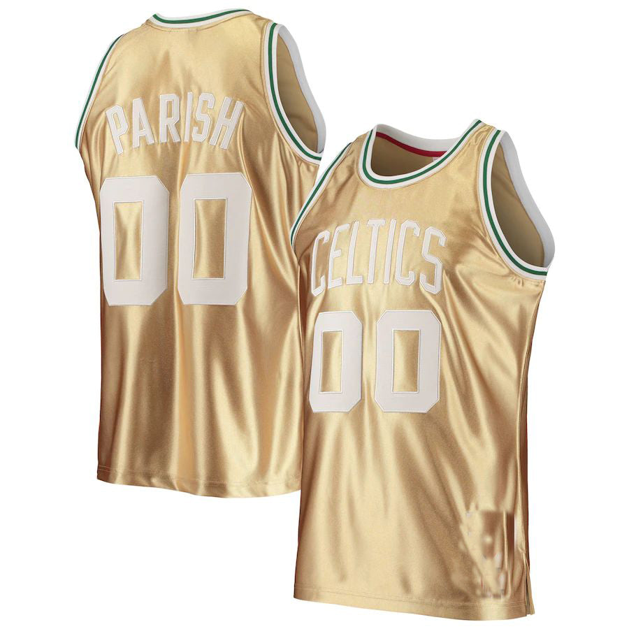 Custom #86 Gold 1985 BOS Basketball Shirt Top