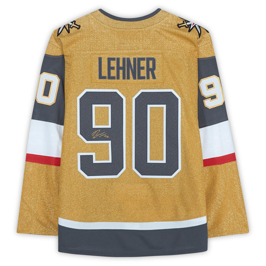Custom #90 Gold VGK Hockey Shirt Top