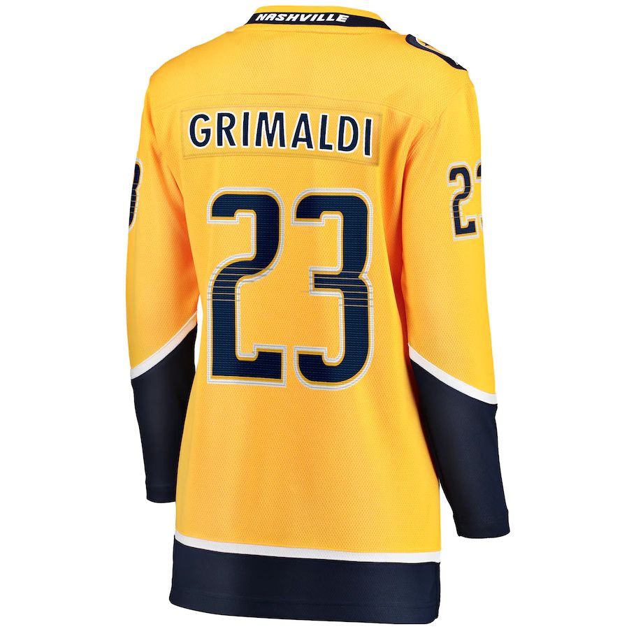 Custom #23 Gold NSH Hockey Shirt Top