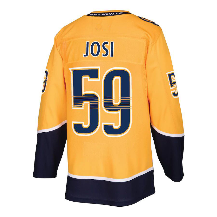Custom #59 Gold NSH Hockey Shirt Top