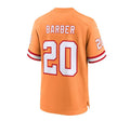 Custom #20 Orange Throwback TB Football Shirt Top