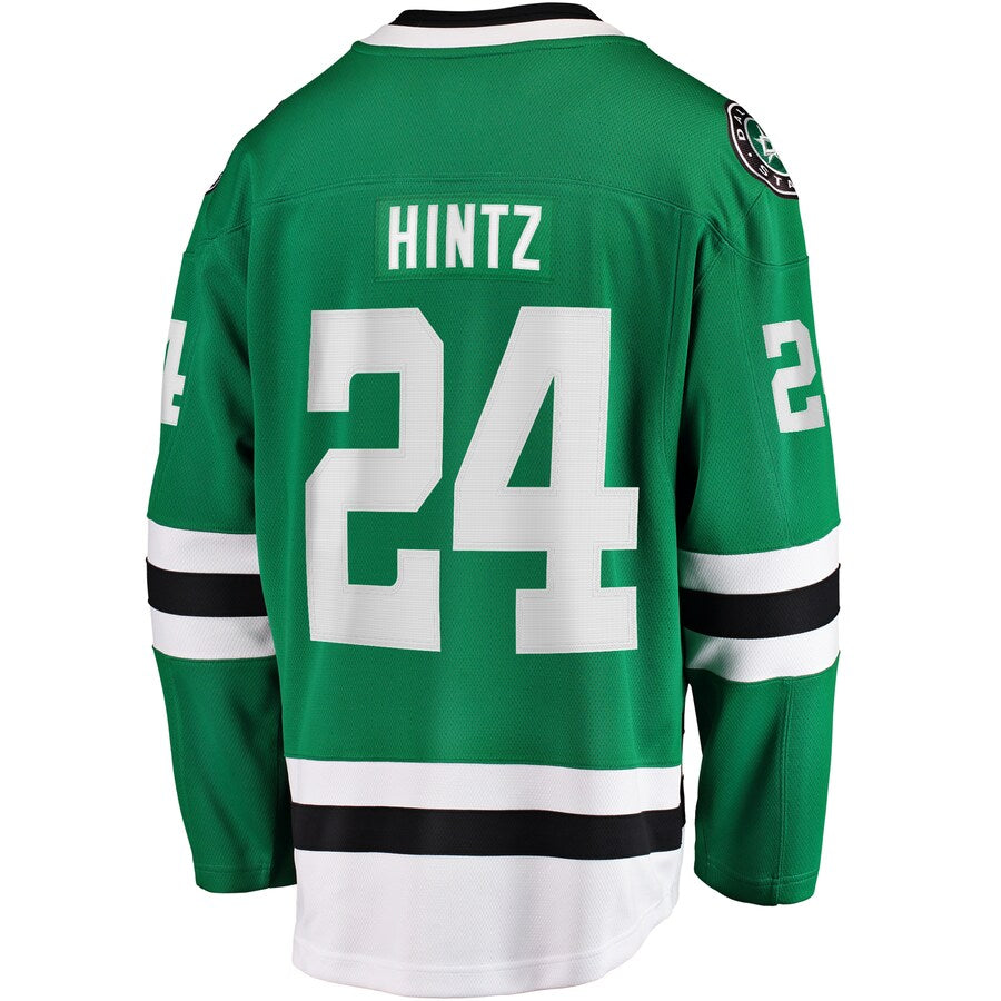 Custom #24 Green DAL Hockey Shirt Top