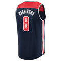 Custom #8 Navy WAS Basketball Shirt Top