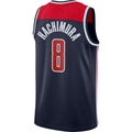 Custom #8 Navy WAS Basketball Shirt Top