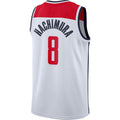 Custom #8 White WAS Basketball Shirt Top