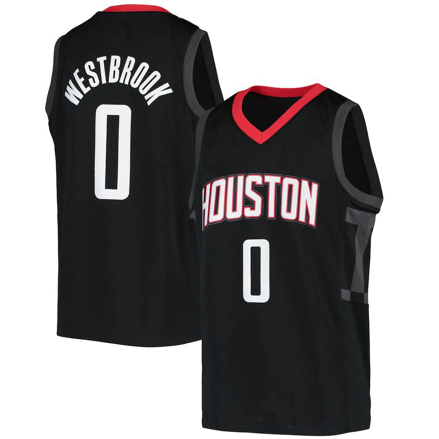 Custom #0 Black 2020 HOU Basketball Shirt Top