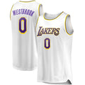 Custom #0 White 2020 LAL Basketball Shirt Top