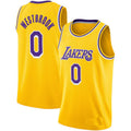 Custom #0 Gold 2020 LAL Basketball Shirt Top