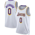 Custom #0 White 2022 LAL Basketball Shirt Top