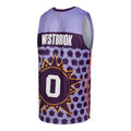 Custom #0 Purple 2009 HOU Basketball Shirt Top