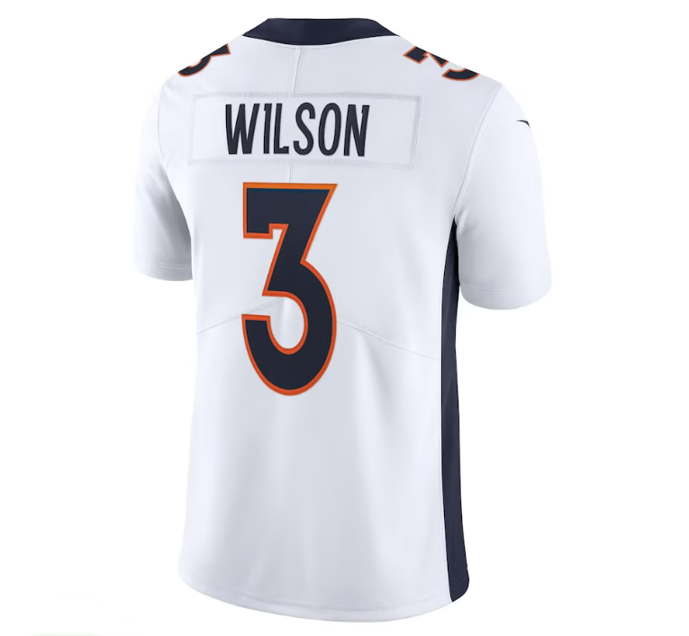 Custom #3 White DEN Football Shirt Top