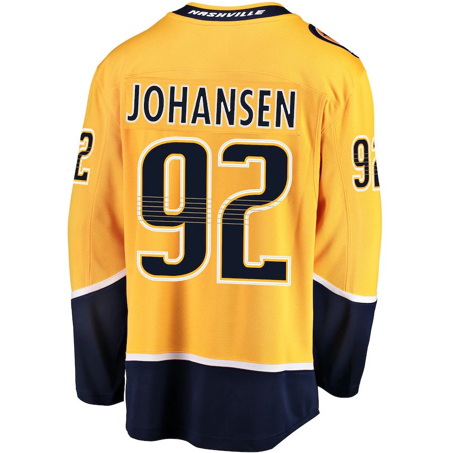 Custom #92 Gold NSH Hockey Shirt Top