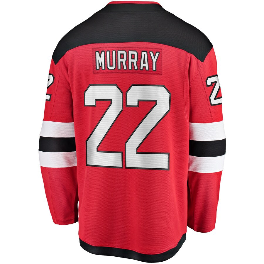 Custom #22 Red NJD Hockey Shirt Top