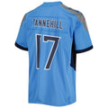 Custom #17 Light Blue TEN Football Shirt Top