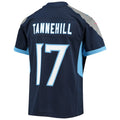 Custom #17 Navy TEN Football Shirt Top