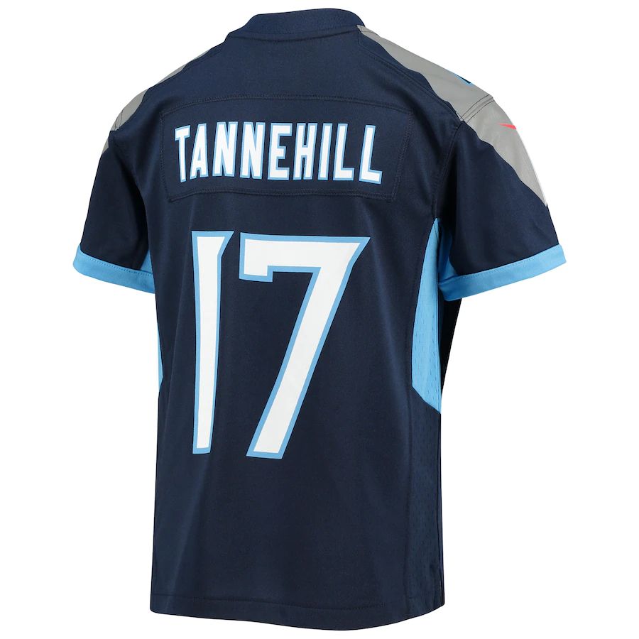 Custom #17 Navy TEN Football Shirt Top