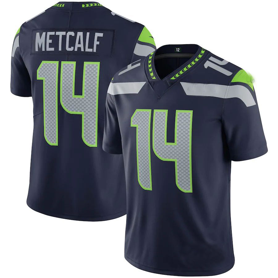 Custom #14 Navy SEA Football Shirt Top