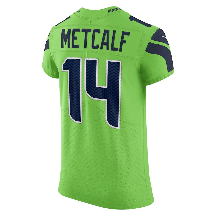 Custom #14 Neon Green SEA Football Shirt Top