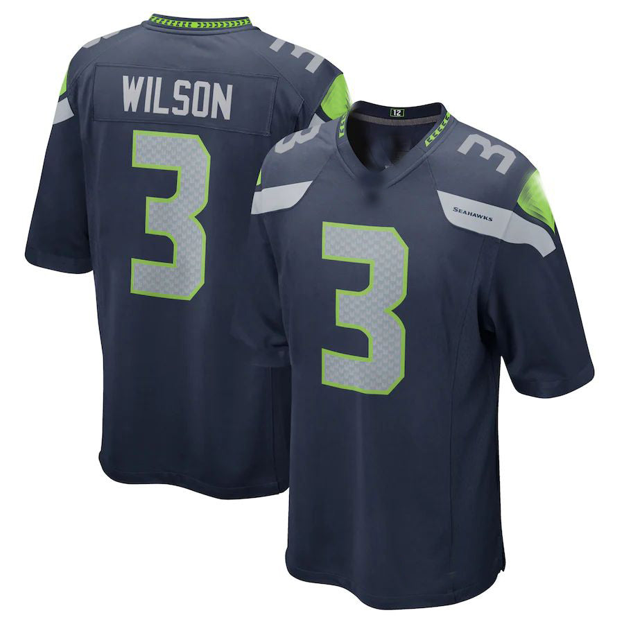 Custom #3 Navy SEA Football Shirt Top