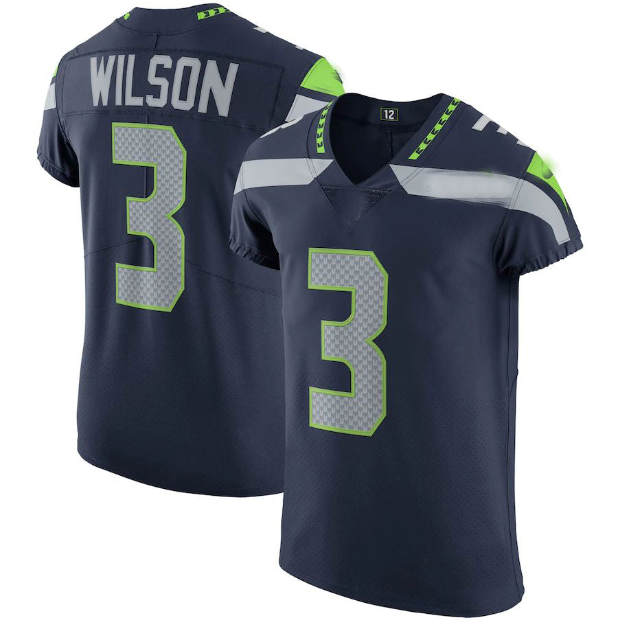 Custom #3 Navy SEA Football Shirt Top