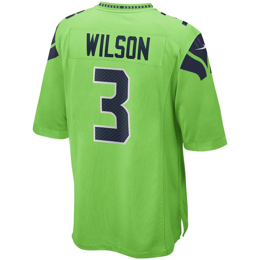 Custom #3 Neon Green SEA Football Shirt Top