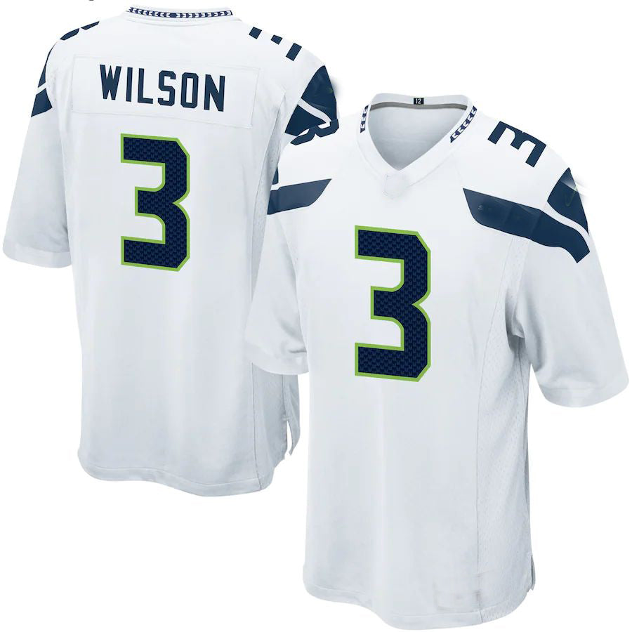 Custom #3 White SEA Football Shirt Top