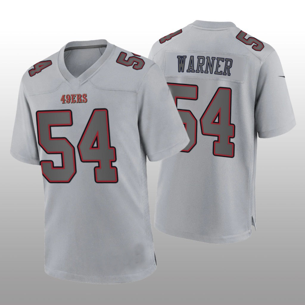 Custom #54 Gray SF Football Shirt Top