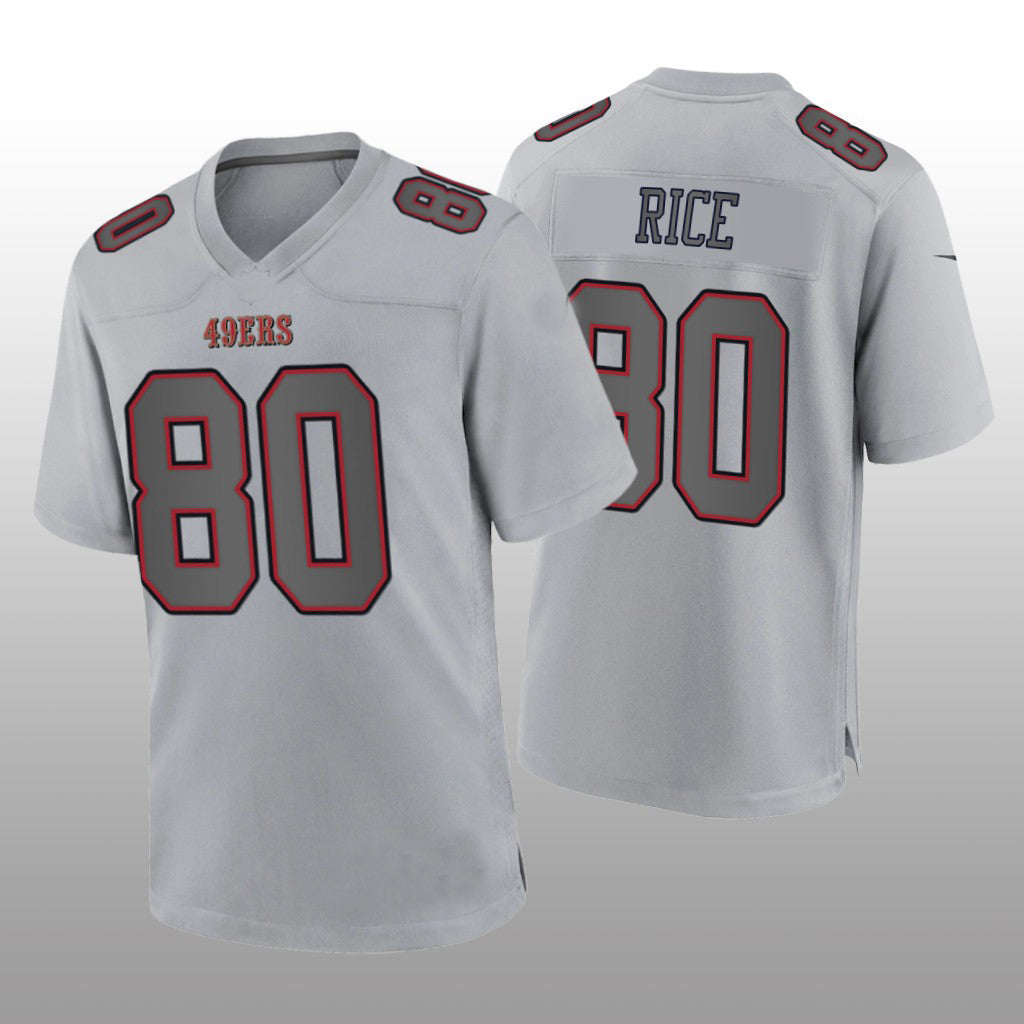 Custom #80 Gray SF Football Shirt Top
