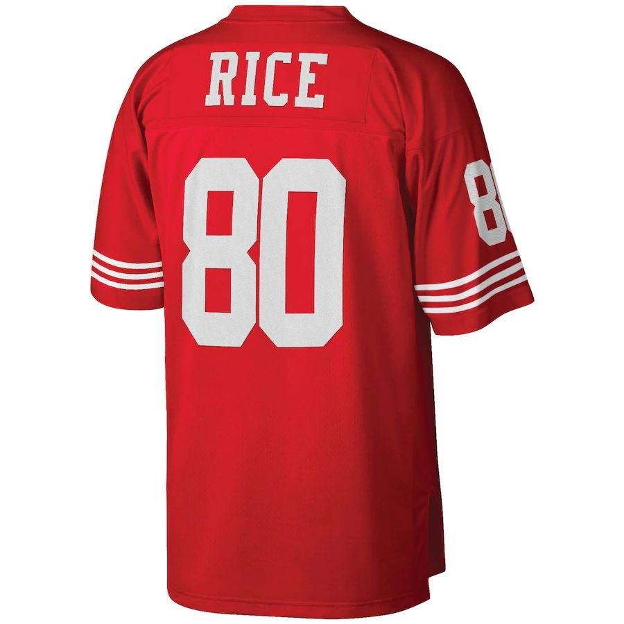 Custom #80 Scarlet 1990 SF Football Shirt Top