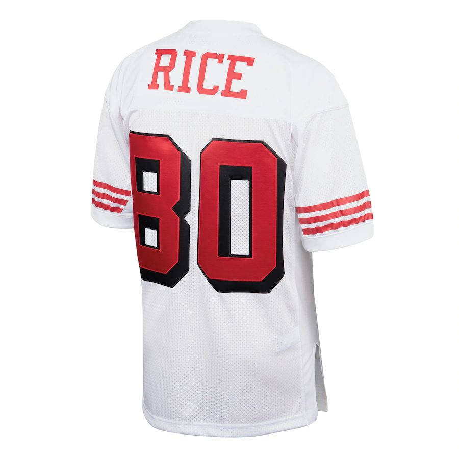 Custom #80 White 1994 Throwback SF Football Shirt Top