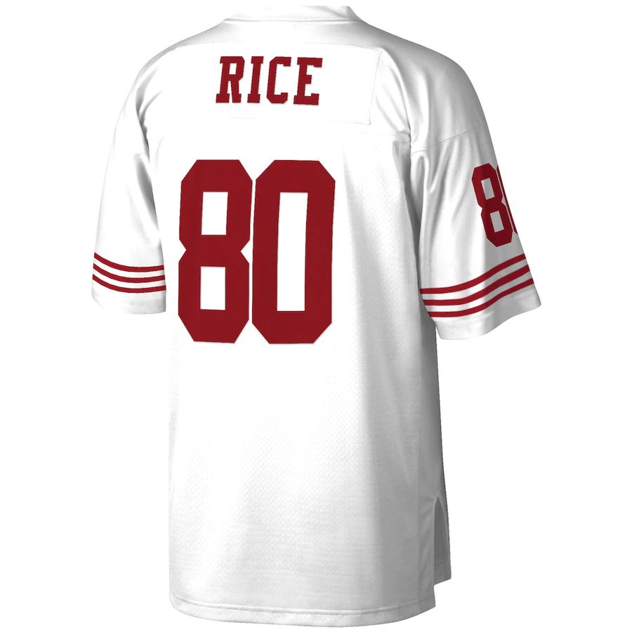 Custom #80 White SF Football Shirt Top