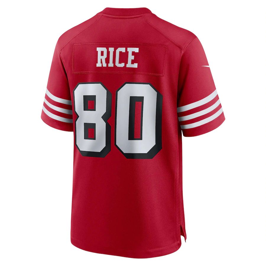 Custom #80 Scarlet SF Football Shirt Top