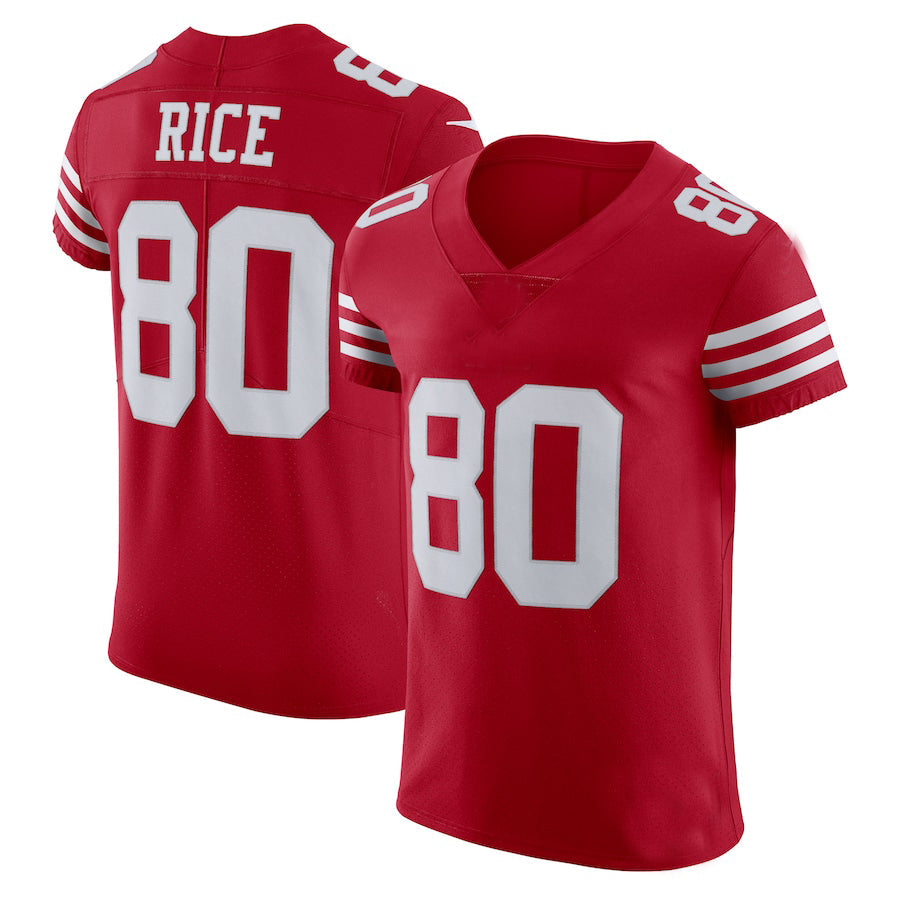 Custom #80 Scarlet SF Football Shirt Top
